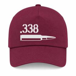 Casquette Arme - Cartouche 338 Lapua Magnum - Bordeaux