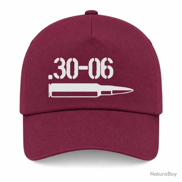 Casquette Arme - Cartouche 30.06 - Bordeaux