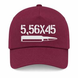Casquette Arme - Cartouche 5.56&times;45 - Bordeaux