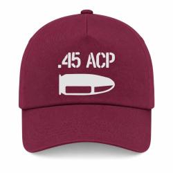 Casquette Arme - Cartouche 45 ACP - Bordeaux