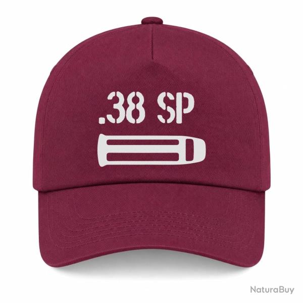 Casquette Arme - Cartouche 38 Special - Bordeaux