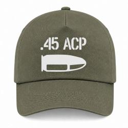 Casquette Arme - Cartouche 45 ACP - Kaki / Blanc