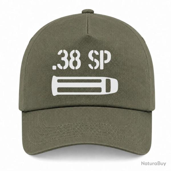 Casquette Arme - Cartouche 38 Special - Kaki / Blanc