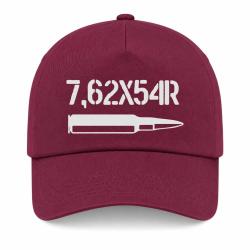 Casquette Arme - Cartouche 7,62x54r - Bordeaux