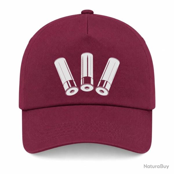 Casquette Arme - Cartouche Calibre 12 - Bordeaux