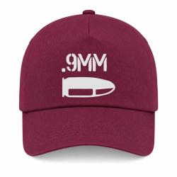 Casquette Arme - Cartouche 9mm - Bordeaux
