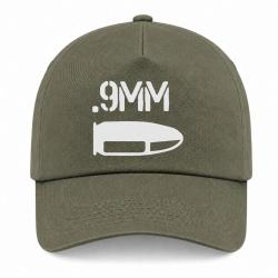 Casquette Arme - Cartouche 9mm - Kaki / Blanc