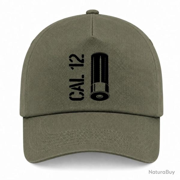 Casquette Arme - Cartouche Calibre 12 - Kaki / Noir
