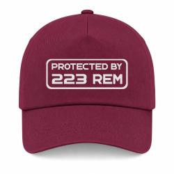 Casquette Arme - Protected By 223 rem - Bordeaux