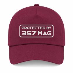 Casquette Arme - Protected By 357 Magnum - Bordeaux