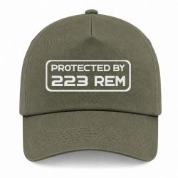 Casquette Arme - Protected By 223 rem - Kaki / Blanc