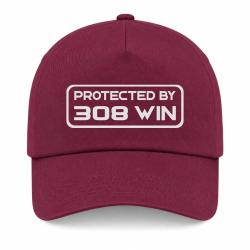 Casquette Arme - Protected By 308 Winchester - Bordeaux