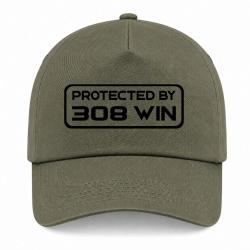 Casquette Arme - Protected By 308 Winchester - Kaki / Noir