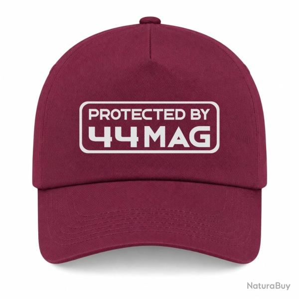 Casquette Arme - Protected By 44 magnum - Bordeaux
