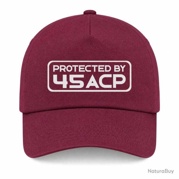 Casquette Arme - Protected by 45 ACP - Bordeaux
