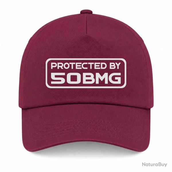 Casquette Arme - Protected By 50 BGM - Bordeaux
