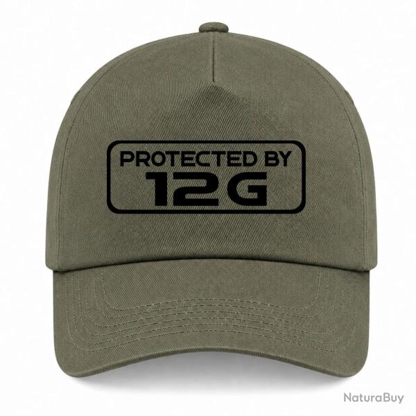 Casquette Arme - Protected By Calibre 12 - Kaki / Noir