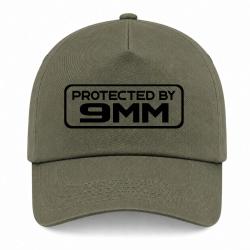 Casquette Arme - Protected by 9mm - Kaki / Noir
