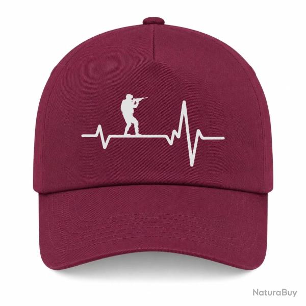 Casquette Militaire - Battement de Coeur - Bordeaux