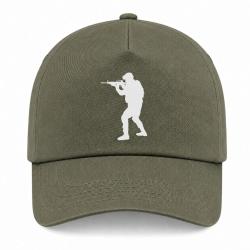 Casquette Militaire - AR15 - Kaki / Blanc