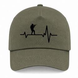 Casquette Militaire - Battement de Coeur - Kaki / Noir
