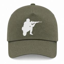 Casquette Militaire - Tireur - Kaki / Blanc