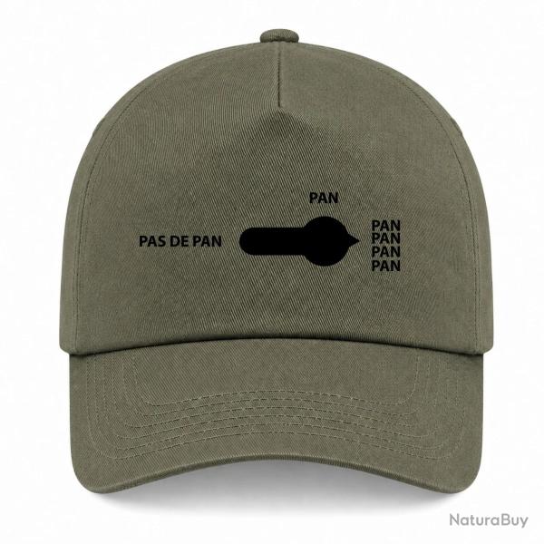 Casquette Humour Tir Sportif - Pan - Kaki / Noir