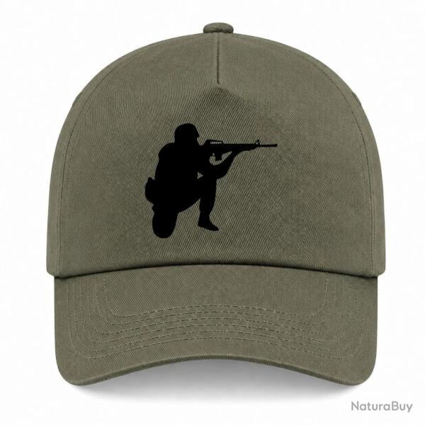 Casquette Militaire - Tireur - Kaki / Noir