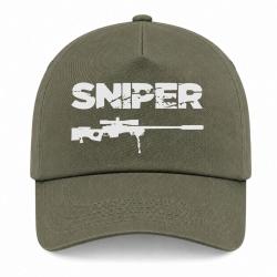 Casquette Sniper "&Eacute;clat" - Kaki / Blanc