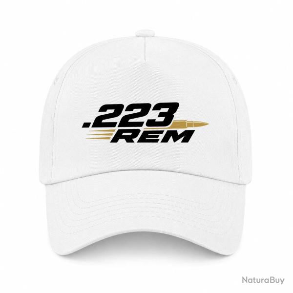 Casquette Tir Sportif - .223 Rem - Cartouche - Blanc / Orange