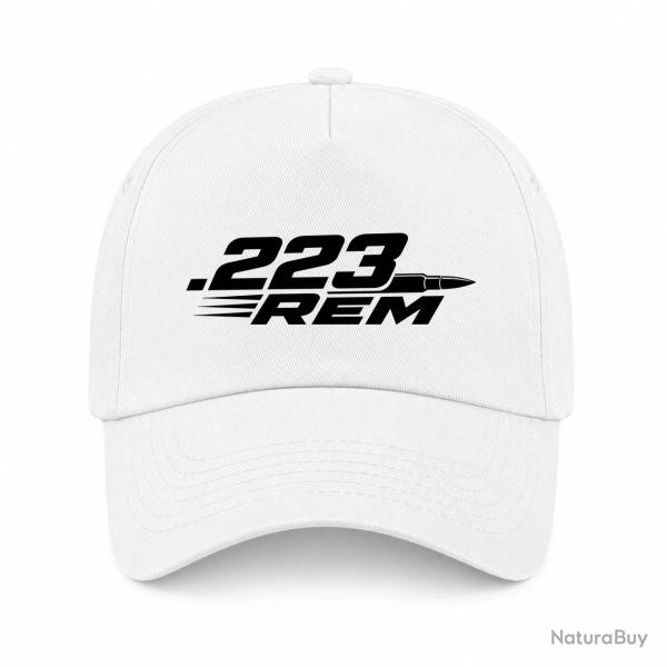 Casquette Tir Sportif - .223 Rem - Cartouche - Blanc