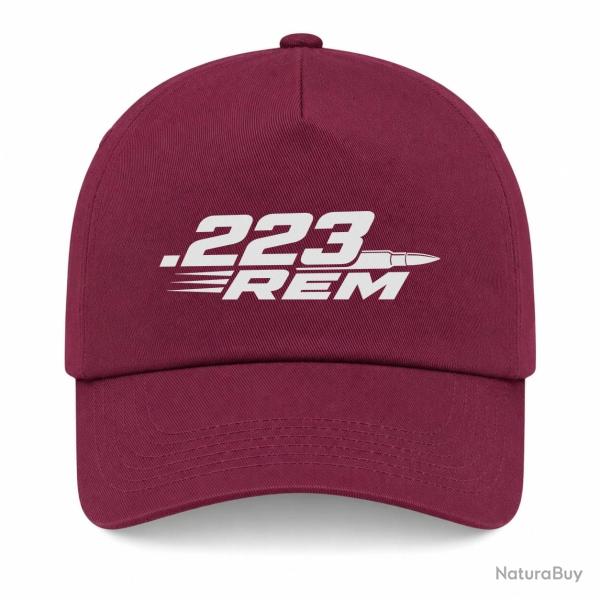 Casquette Tir Sportif - .223 Rem - Cartouche - Bordeaux