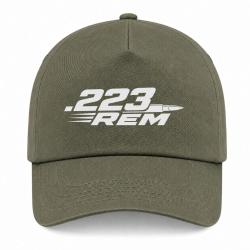 Casquette Tir Sportif - .223 Rem - Cartouche - Kaki / Blanc
