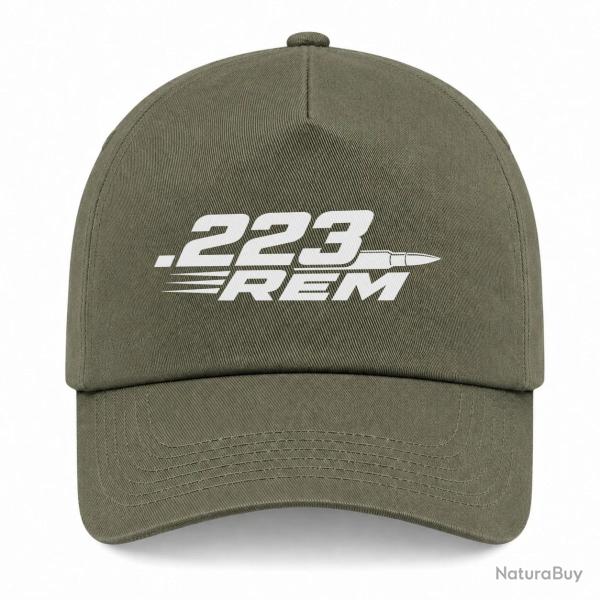 Casquette Tir Sportif - .223 Rem - Cartouche - Kaki / Blanc