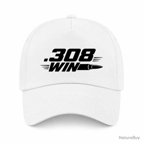 Casquette Tir Sportif - .308 Win - Cartouche - Blanc