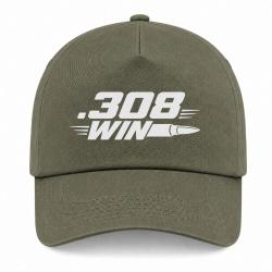Casquette Tir Sportif - .308 Win - Cartouche - Kaki / Blanc