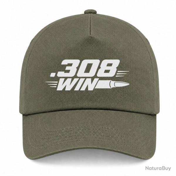 Casquette Tir Sportif - .308 Win - Cartouche - Kaki / Blanc
