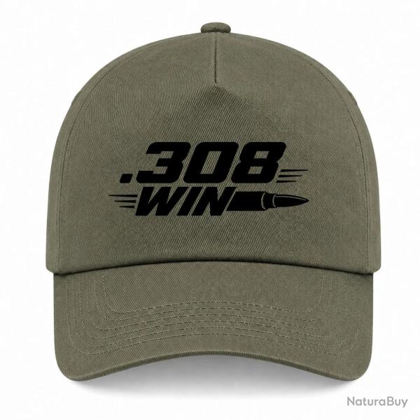 Casquette Tir Sportif - .308 Win - Cartouche - Kaki / Noir
