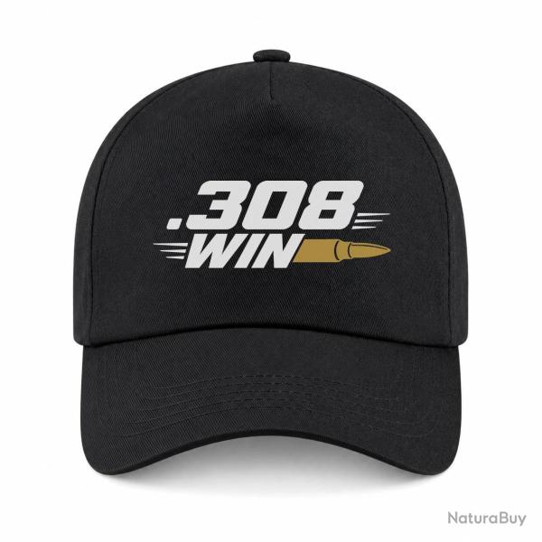 Casquette Tir Sportif - .308 Win - Cartouche - Noir / Orange