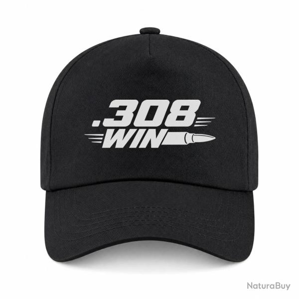 Casquette Tir Sportif - .308 Win - Cartouche - Noir