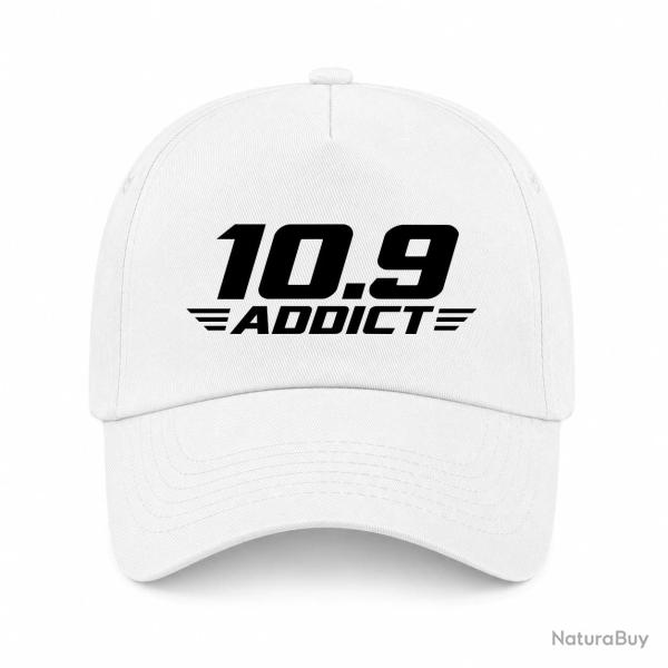 Casquette Tir Sportif - 10.9 Addict - Typographie - Blanc