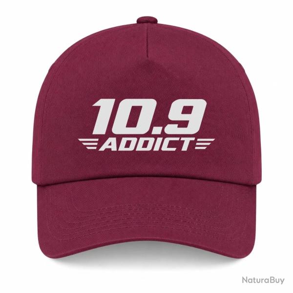 Casquette Tir Sportif - 10.9 Addict - Typographie - Bordeaux