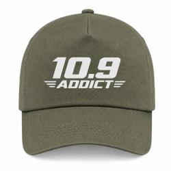 Casquette Tir Sportif - 10.9 Addict - Typographie - Kaki / Blanc