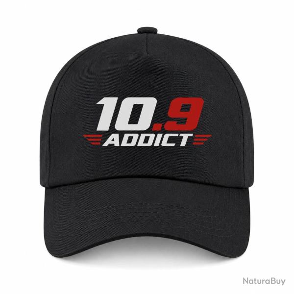 Casquette Tir Sportif - 10.9 Addict - Typographie - Noir / Orange