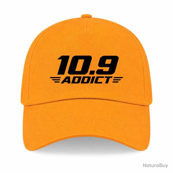 Casquette Tir Sportif - 10.9 Addict - Typographie - Jaune