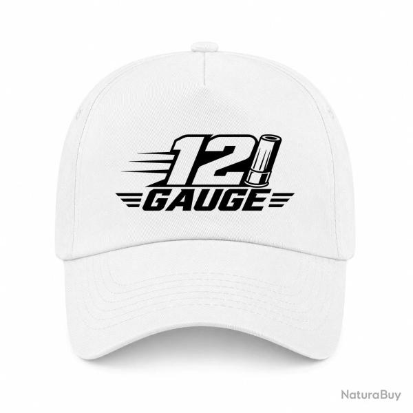 Casquette Tir Sportif - 12 Gauge - Cartouche - Blanc