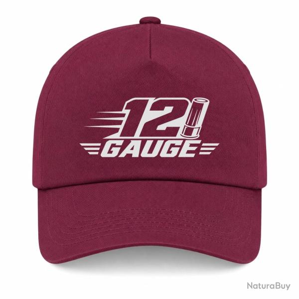Casquette Tir Sportif - 12 Gauge - Cartouche - Bordeaux