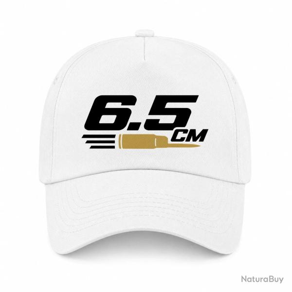 Casquette Tir Sportif - 6.5 CM - Typographie - Blanc / Orange