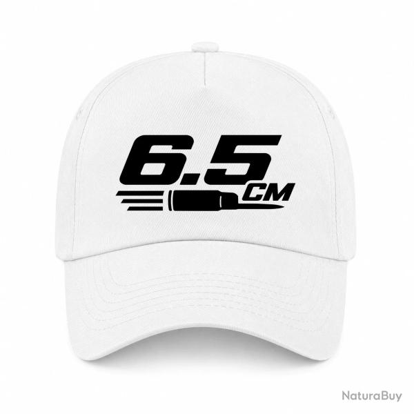 Casquette Tir Sportif - 6.5 CM - Typographie - Blanc