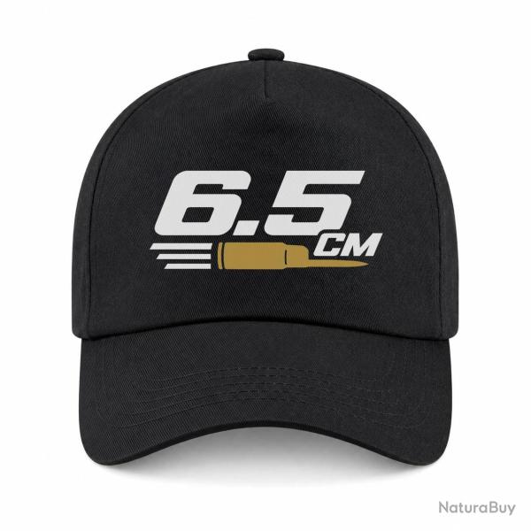 Casquette Tir Sportif - 6.5 CM - Typographie - Noir / Orange